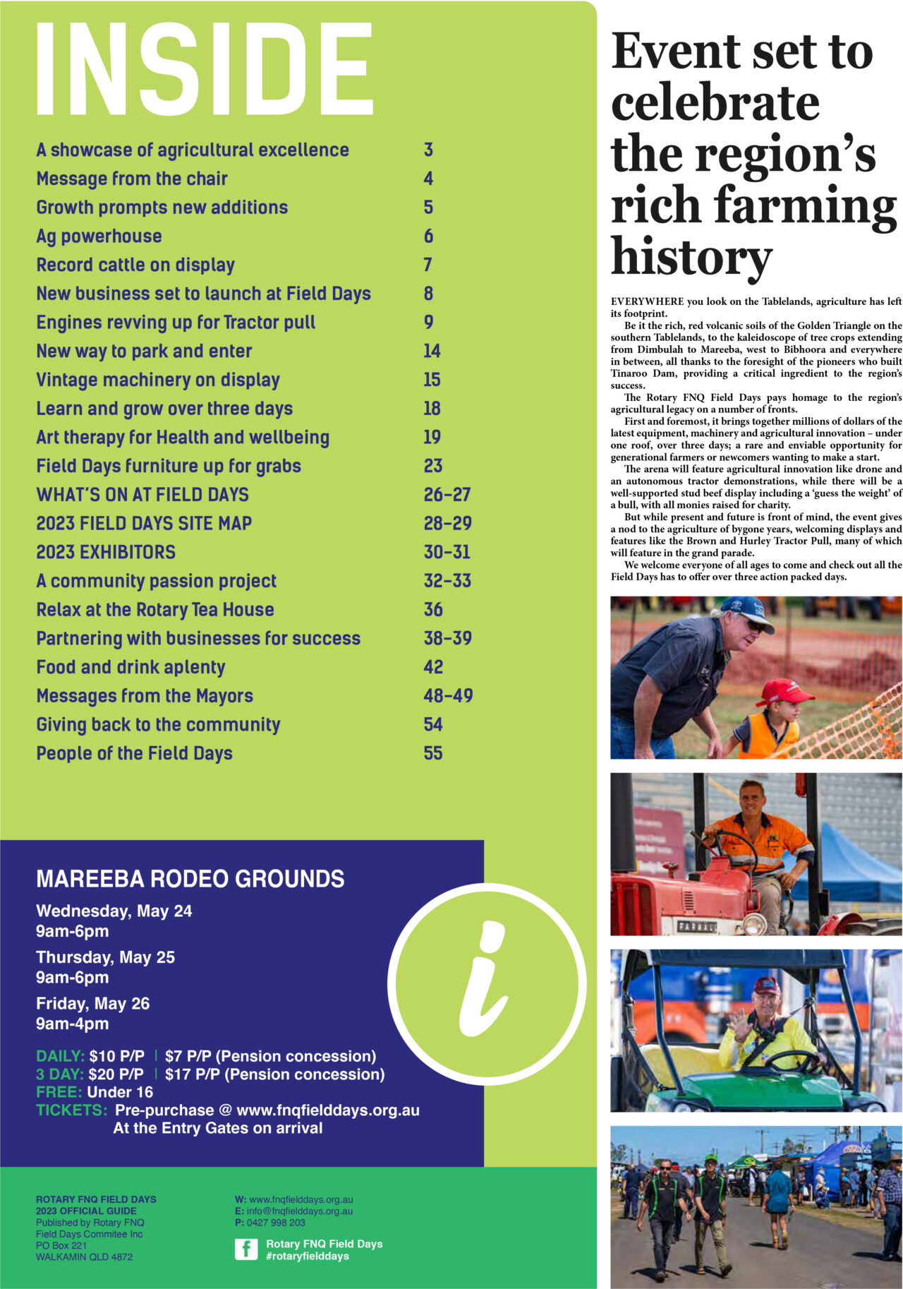 Rotary FNQ Field Days Mareeba 24, 25, 26th May 2023